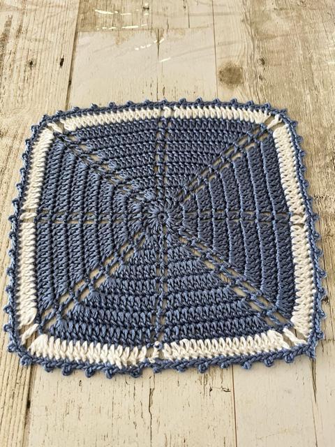 ハンドメイド♪ スクエアドイリー ブルー×ホワイト < ペット/手芸/園芸 ハンドメイド♪ スクエアドイリー ブルー×ホワイト < ペット/手芸/園芸の