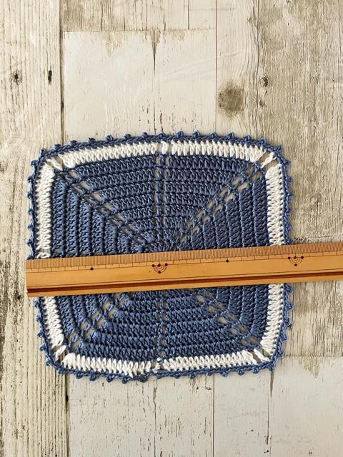 ハンドメイド♪ スクエアドイリー ブルー×ホワイト < ペット/手芸/園芸 ハンドメイド♪ スクエアドイリー ブルー×ホワイト < ペット/手芸/園芸の