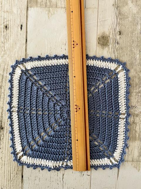 ハンドメイド♪ スクエアドイリー ブルー×ホワイト < ペット/手芸/園芸 ハンドメイド♪ スクエアドイリー ブルー×ホワイト < ペット/手芸/園芸の