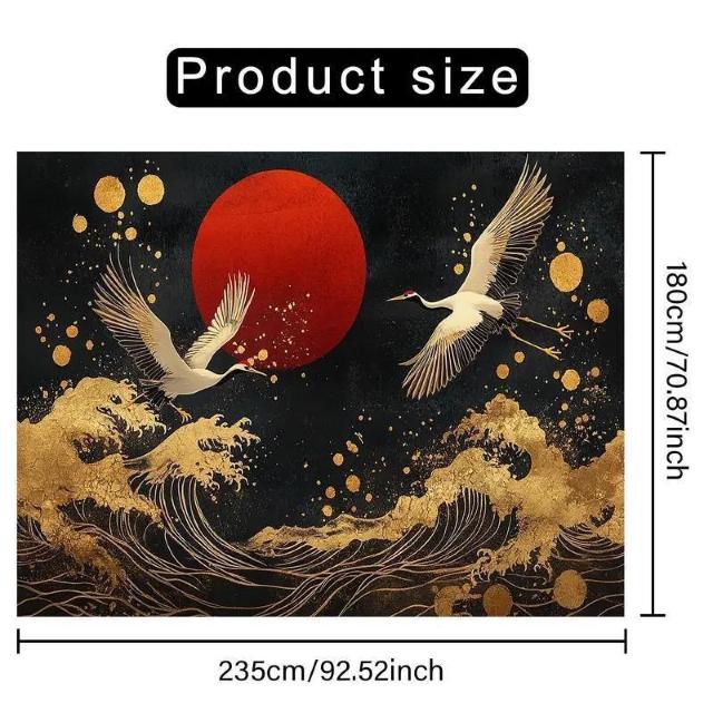 爆ヤス価格1190円★ゴールデンクラインズとサンムーン日本風ウォールテープストリー、ポリエステル多目的バナー105×150cm < インテリア/ライフ 爆ヤス価格1190円★ゴールデンクラインズとサンムーン日本風ウォールテープストリー、ポリエステル多目的バナー105×150cm < インテリア/ライフの