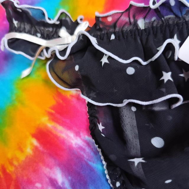 エロカワッ。。。透けシフォン×星ドット柄Tバック。。。パンティ。。。ショーツ。。。 < 女性ファッション  エロカワッ。。。透けシフォン×星ドット柄Tバック。。。パンティ。。。ショーツ。。。 < 女性ファッションの