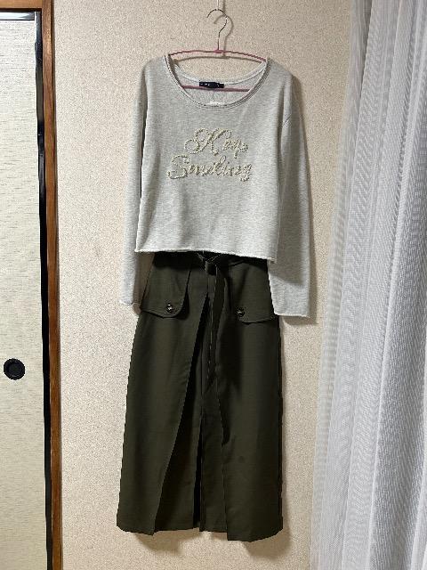 �V�i�^�O�t��as know as�p�[���łÂ郍�SPO & �I���[�u�f�I���[�u�O�X���b�g�X�J�[�g 