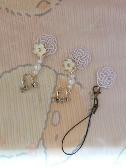新品、ハンドメイド、水引、イヤリング、梅結び < 女性ファッション  新品、ハンドメイド、水引、イヤリング、梅結び  < 女性ファッションの