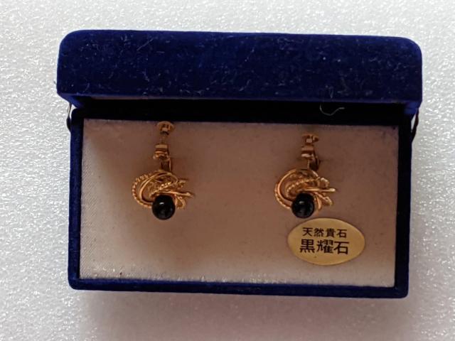 天然貴石イヤリング(黒曜石) < 女性アクセサリー/時計 天然貴石イヤリング(黒曜石) < 女性アクセサリー/時計の