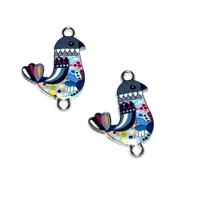 1682 鳥 鳩 ダブルカン グレー2個 金属パーツ アクセサリーチャーム ハンドメイド材料 プリント樹脂 < ペット/手芸/園芸 1682 鳥 鳩 ダブルカン グレー2個 金属パーツ アクセサリーチャーム ハンドメイド材料 プリント樹脂 < ペット/手芸/園芸の