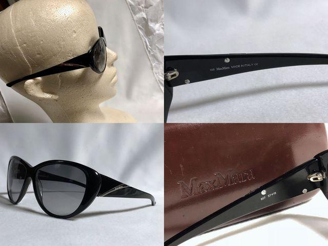 正規良 MaxMara マックスマーラ サイドロゴ文字サングラス黒 男女兼用 メガネ〇 付属有 アイウェア < ブランド  正規良 MaxMara マックスマーラ サイドロゴ文字サングラス黒 男女兼用 メガネ〇 付属有 アイウェア < ブランドの