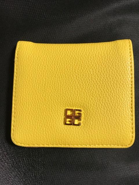財布 ウォレット 二つ折り イエロー 風水 コンパクト シンプル キャッシュレス CARD < 女性ファッション  財布 ウォレット 二つ折り イエロー 風水 コンパクト シンプル キャッシュレス CARD  < 女性ファッションの
