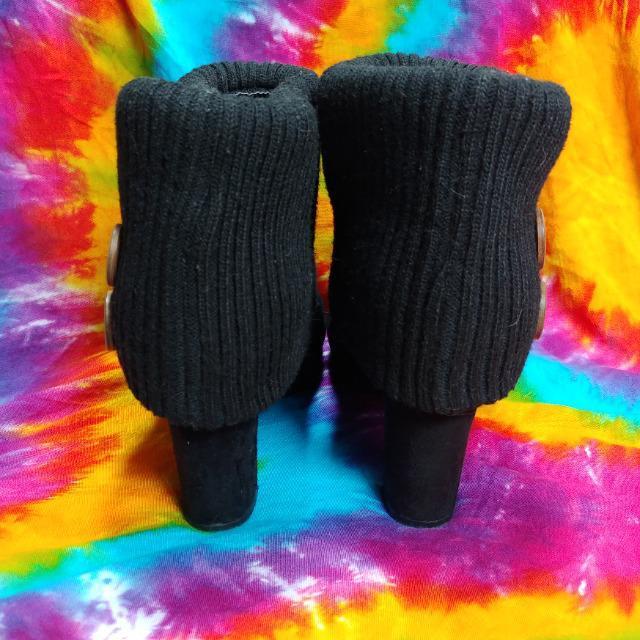 激カワッ(*/∀\*)美脚&脚長効果抜群ッ♪リブ折り返しショートブーツ□ブーティ□ < 女性ファッション  激カワッ(*/∀\*)美脚&脚長効果抜群ッ♪リブ折り返しショートブーツ□ブーティ□ < 女性ファッションの