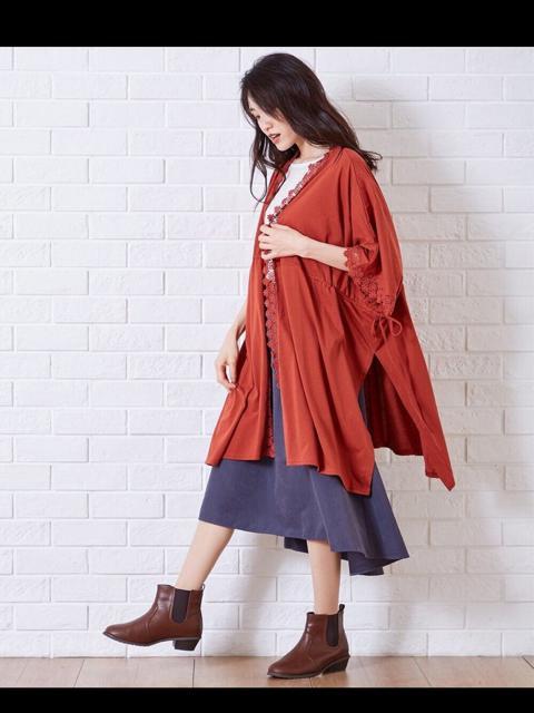 【新品】Green Parks  レース付きロングカーディガン < 女性ファッション  【新品】Green Parks  レース付きロングカーディガン < 女性ファッションの