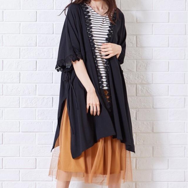 【新品】Green Parks  レース付きロングカーディガン < 女性ファッション  【新品】Green Parks  レース付きロングカーディガン < 女性ファッションの