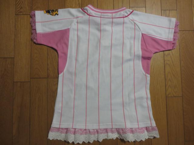 阪神タイガース Tigers ユニフォームシャツ M  ピンク×ホワイト < レジャー/スポーツ  阪神タイガース Tigers ユニフォームシャツ M  ピンク×ホワイト < レジャー/スポーツの