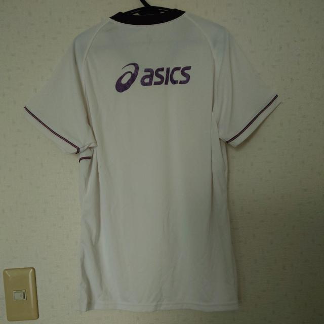 asics アシックス◇TW720N レディースL 半袖 白?紫◇新品タグ無し < ブランド  asics アシックス◇TW720N レディースL 半袖 白?紫◇新品タグ無し < ブランドの