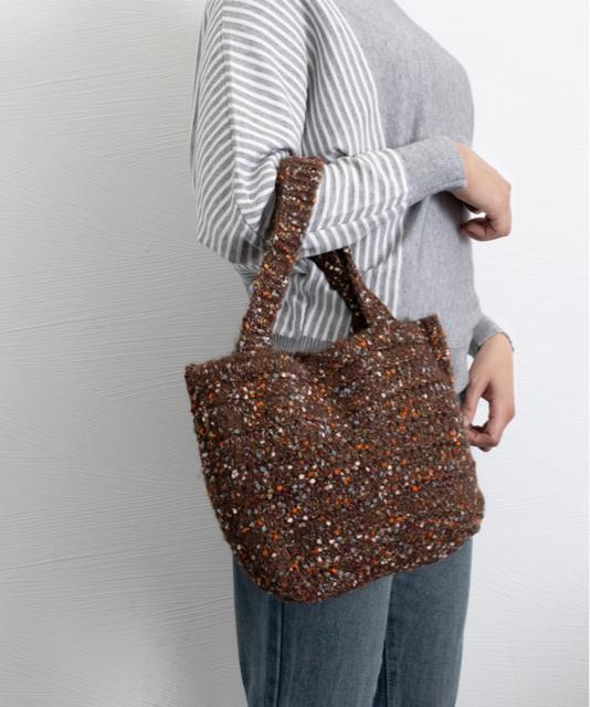 送料無料 新品 ニットバッグ ハンドバッグ 韓国風 < 女性ファッション  送料無料 新品 ニットバッグ ハンドバッグ 韓国風 < 女性ファッションの