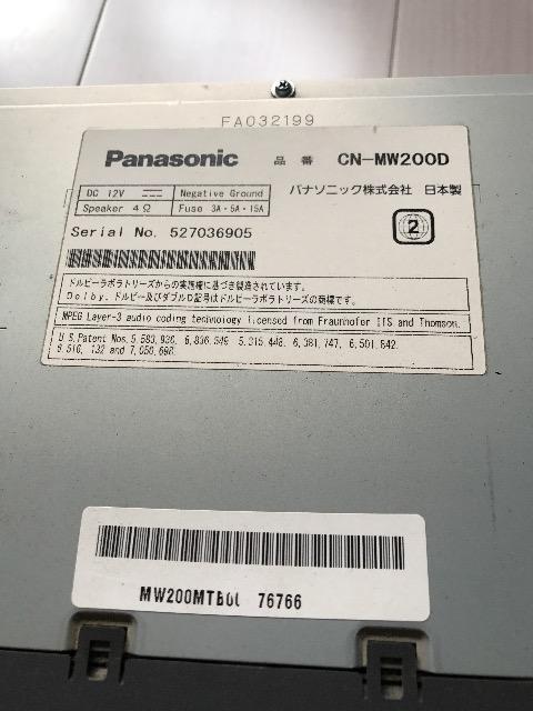 パナソニック!フルセグ地デジSDナビ CN-MW200D! < 自動車/バイク パナソニック!フルセグ地デジSDナビ CN-MW200D! < 自動車/バイク