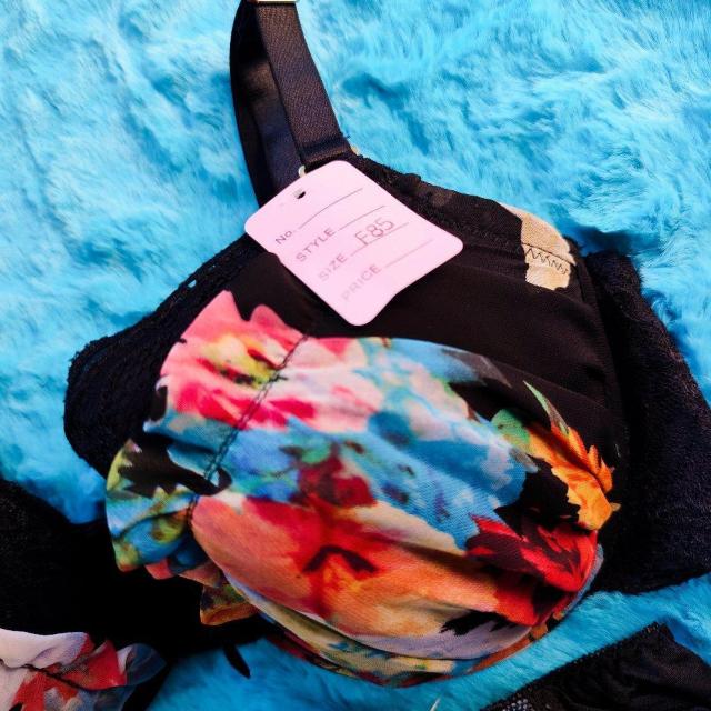 透けシフォンがエロカワッ。。F85×LL。。ぼかしフラワー柄ブラジャー&ショーツセット。。グラマー大きいサイズ お花柄。。。 < 女性ファッション  透けシフォンがエロカワッ。。F85×LL。。ぼかしフラワー柄ブラジャー&ショーツセット。。グラマー大きいサイズ お花柄。。。 < 女性ファッションの