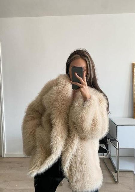 FINWAY ボアジャケット ベージュ もこもこフリース 防寒アウター** < 女性ファッション FINWAY ボアジャケット ベージュ もこもこフリース 防寒アウター** < 女性ファッションの