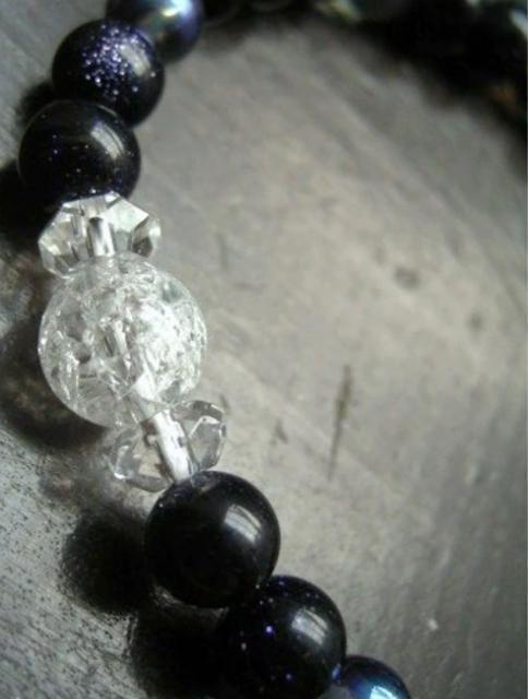 アメジストxコスモオーラxブルーゴールドストーンブレスレット 天然石 パワーストーン < 女性アクセサリー/時計  アメジストxコスモオーラxブルーゴールドストーンブレスレット 天然石 パワーストーン < 女性アクセサリー/時計の