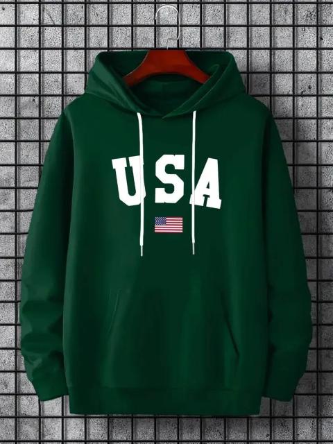 爆ヤス価格1990円★メンズ USAフラッグプリントフーディー、100%ポリエステルニット生地 USAサイズM(日本サイズXL) < 男性ファッション  爆ヤス価格1990円★メンズ USAフラッグプリントフーディー、100%ポリエステルニット生地 USAサイズM(日本サイズXL) < 男性ファッションの