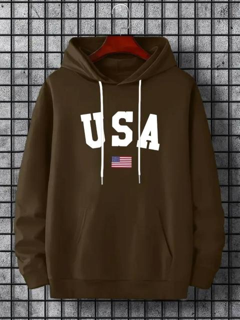 爆ヤス価格1990円★メンズ USAフラッグプリントフーディー、100%ポリエステルニット生地 USAサイズM(日本サイズXL) < 男性ファッション  爆ヤス価格1990円★メンズ USAフラッグプリントフーディー、100%ポリエステルニット生地 USAサイズM(日本サイズXL) < 男性ファッションの