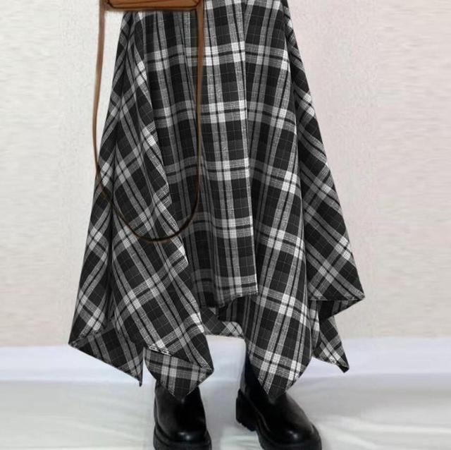 〜3L*重ね着風ネルシャツチェック柄ヘムラインパーカーワンヒ < 女性ファッション  〜3L*重ね着風ネルシャツチェック柄ヘムラインパーカーワンヒ < 女性ファッションの