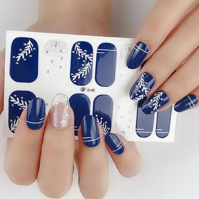 ネイルシール ハンド用 ブルー系 青 グレー オレンジ キ < 香水/コスメ/ネイル ネイルシール ハンド用 ブルー系 青 グレー オレンジ キ < 香水/コスメ/ネイルの