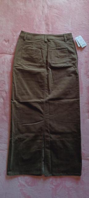 ★高身長♪下半身スッキリ細見え♪カーキコーデュロイ♪綿コットンストレッチ♪お洒落カッコいい♪マキシ丈ロングタイトスカート < 女性ファッション ★高身長♪下半身スッキリ細見え♪カーキコーデュロイ♪綿コットンストレッチ♪お洒落カッコいい♪マキシ丈ロングタイトスカート < 女性ファッションの