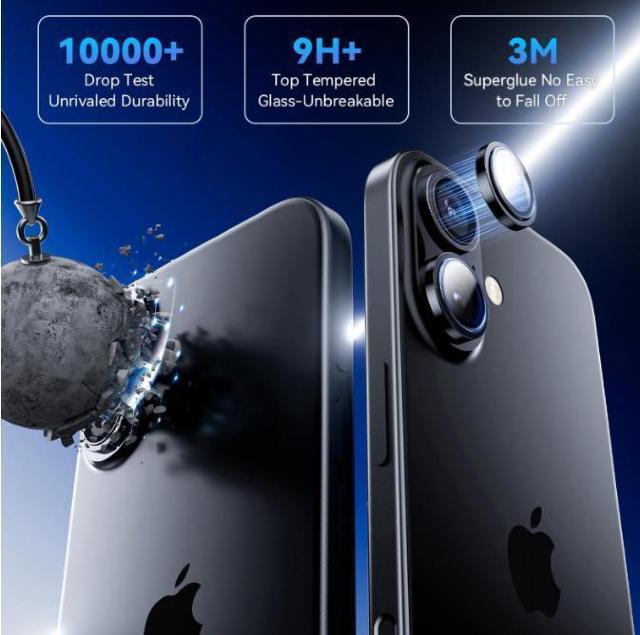 iphone16 16Plus カメラ レンズ ガラス 独立型 アルミ ブラック < 家電/AV  iphone16 16Plus カメラ レンズ ガラス 独立型 アルミ ブラック < 家電/AVの