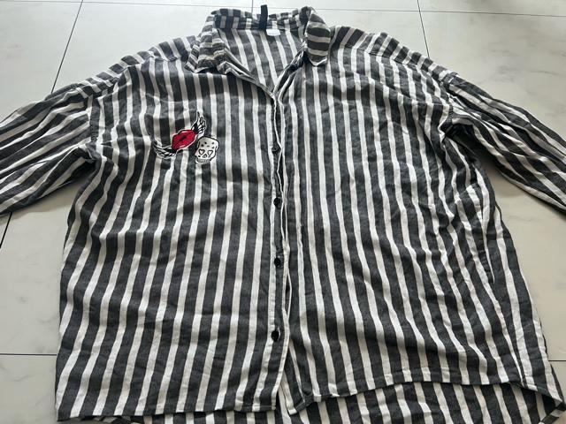 H&M長袖シャツストライプ柄★36 < ブランド H&M長袖シャツストライプ柄★36 < ブランドの