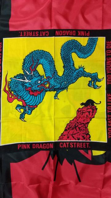 ピンクドラゴン バンダナ クリームソーダ ブラックキャッツ マジック ロカビリー パンク 黒猫 < 男性ファッション ピンクドラゴン バンダナ クリームソーダ ブラックキャッツ マジック ロカビリー パンク 黒猫 < 男性ファッションの