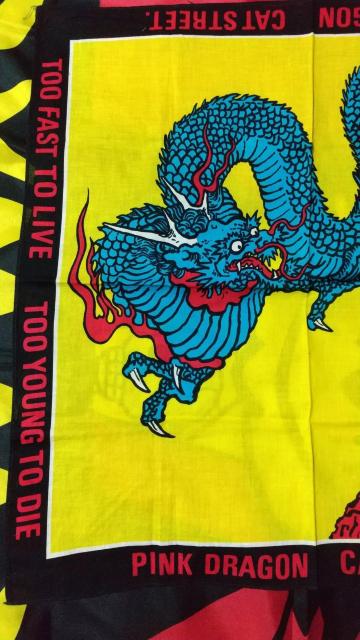 ピンクドラゴン バンダナ クリームソーダ ブラックキャッツ マジック ロカビリー パンク 黒猫 < 男性ファッション ピンクドラゴン バンダナ クリームソーダ ブラックキャッツ マジック ロカビリー パンク 黒猫 < 男性ファッションの