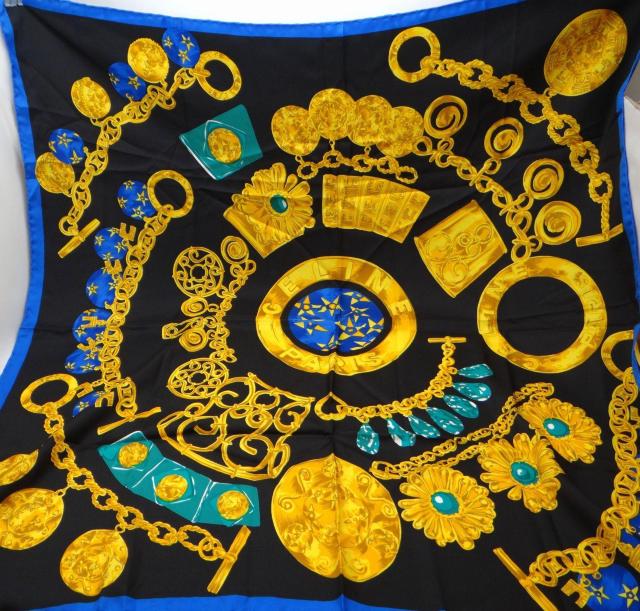 CELINE �Z���[�k �S�[���h�`�F�[�� �V���N �X�J�[�t �}���`�J���[��USED���y���������z �� �u�����h�� 