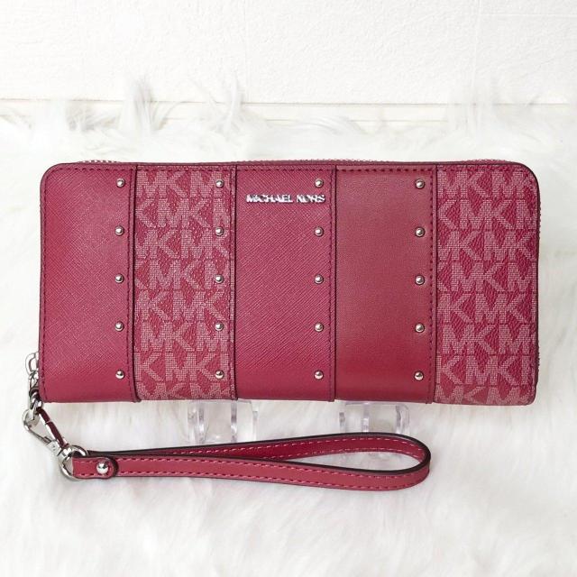 【極美品】MICHAEL KORS マイケルコース 長財布 JET SET スタッズ パッチワーク コンチネンタル ウォレット < ブランド 【極美品】MICHAEL KORS マイケルコース 長財布 JET SET スタッズ パッチワーク コンチネンタル ウォレット < ブランドの