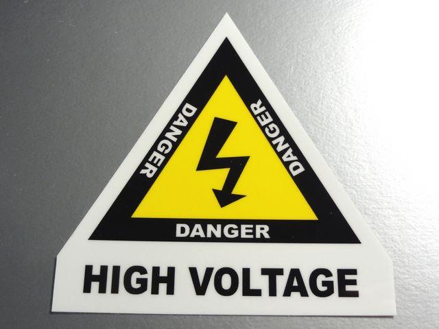 ▲高電圧注意!HIGH VOLTAGEステッカー▲F1 KERS プリウス < レジャー/スポーツ ▲高電圧注意!HIGH VOLTAGEステッカー▲F1 KERS プリウス < レジャー/スポーツの