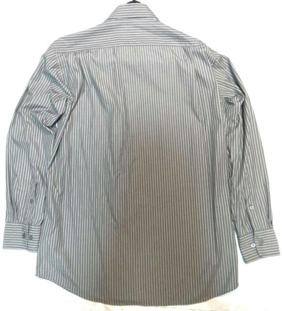 UNIQLO メンズ ストライプシャツ 長袖 サイズL カラーブラック < 男性ファッション  UNIQLO メンズ ストライプシャツ 長袖 サイズL カラーブラック < 男性ファッションの