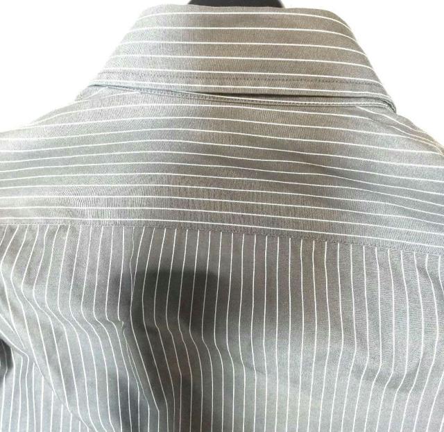 UNIQLO メンズ ストライプシャツ 長袖 サイズL カラーブラック < 男性ファッション  UNIQLO メンズ ストライプシャツ 長袖 サイズL カラーブラック < 男性ファッションの