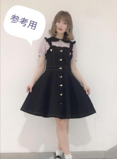 未使用近い 「デニムジャンスカ」 ブラック タグ付 Ank rouge < 女性ファッション  未使用近い 「デニムジャンスカ」 ブラック タグ付 Ank rouge < 女性ファッションの