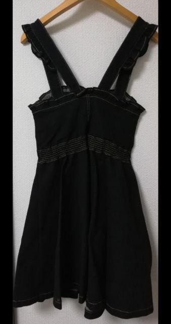 未使用近い 「デニムジャンスカ」 ブラック タグ付 Ank rouge < 女性ファッション  未使用近い 「デニムジャンスカ」 ブラック タグ付 Ank rouge < 女性ファッションの