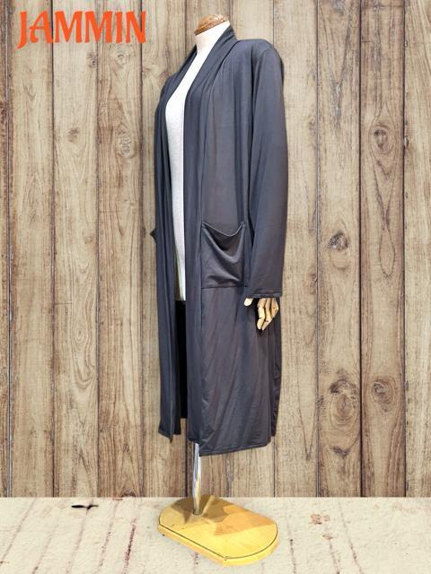 ストレッチロングカーディガン グレー アジアン エスニック ヒッピー 男女兼用 < 女性ファッション ストレッチロングカーディガン グレー アジアン エスニック ヒッピー 男女兼用 < 女性ファッションの