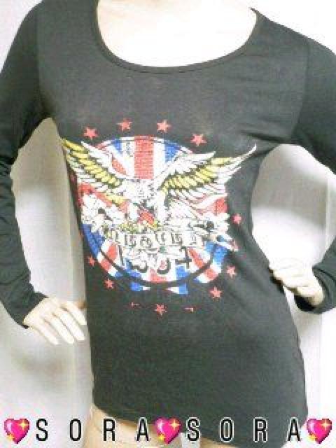【Dig Deep】Popteen掲載♪ユニオンジャック柄 ラインストーン付 ロンT ブラック < 女性ファッション 【Dig Deep】Popteen掲載♪ユニオンジャック柄 ラインストーン付 ロンT ブラック < 女性ファッションの