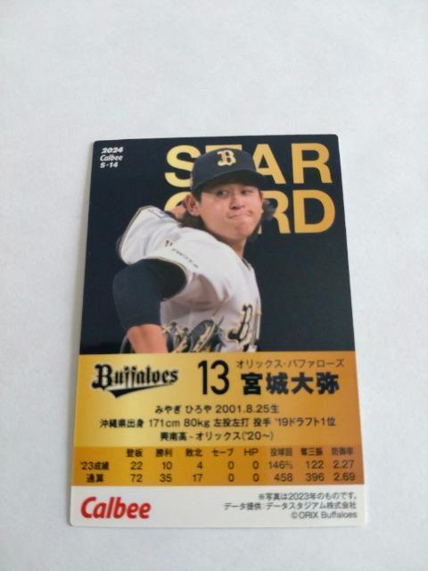 カルビープロ野球チップス2024 第1弾 S-14 オリックス・バファローズ 13 宮城大弥投手 < トレーディングカード  カルビープロ野球チップス2024 第1弾 S-14 オリックス・バファローズ 13 宮城大弥投手 < トレーディングカードの