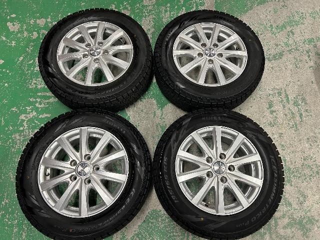 0110146)中古スタッドレスタイヤピレリアイスアシメトリコ4本アルミホイールセットミニバンサイズ195/65R15送料無料 < 自動車/バイク 0110146)中古スタッドレスタイヤピレリアイスアシメトリコ4本アルミホイールセットミニバンサイズ195/65R15送料無料 < 自動車/バイク