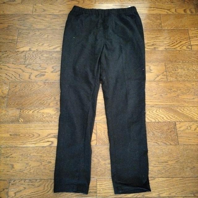 黒 綿パンツ Lサイズ ウエストオールゴム 美品 春夏秋 < 女性ファッション  黒 綿パンツ Lサイズ ウエストオールゴム 美品 春夏秋  < 女性ファッションの