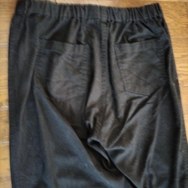 黒 綿パンツ Lサイズ ウエストオールゴム 美品 春夏秋 < 女性ファッション  黒 綿パンツ Lサイズ ウエストオールゴム 美品 春夏秋 < 女性ファッションの