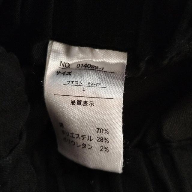 黒 綿パンツ Lサイズ ウエストオールゴム 美品 春夏秋 < 女性ファッション  黒 綿パンツ Lサイズ ウエストオールゴム 美品 春夏秋 < 女性ファッションの