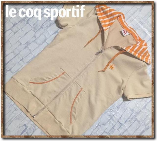 ルコック 刺繍入り半袖ジップパーカー ベージュ < レジャー/スポーツ ルコック 刺繍入り半袖ジップパーカー ベージュ < レジャー/スポーツの