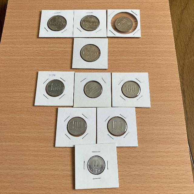 昭和62、64年500円 平成14、18年100円 平成14年1円 < ホビー 昭和62、64年500円 平成14、18年100円 平成14年1円 < ホビーの