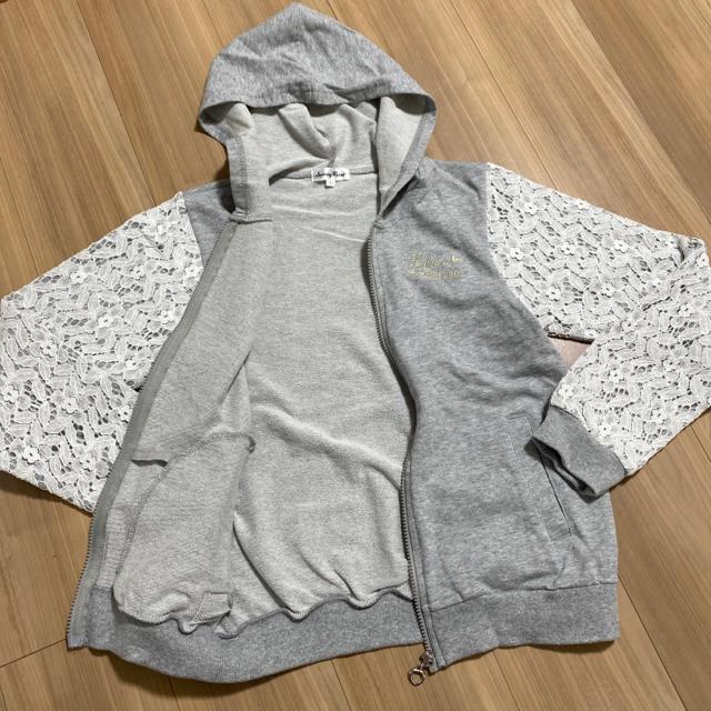 160サイズ 長袖アウター パーカー グレー < キッズ/ベビー  160サイズ 長袖アウター パーカー グレー < キッズ/ベビーの