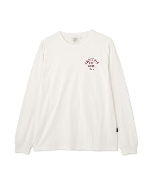 新品 AVIREX アビレックス ロンTシャツ M 白 カットソー LONGSLEEVE T-SHIRT < ブランド 新品 AVIREX アビレックス ロンTシャツ M 白 カットソー LONGSLEEVE T-SHIRT < ブランドの