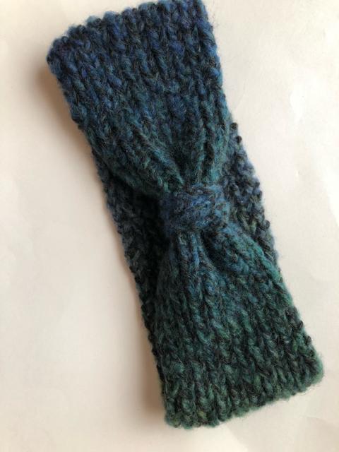 ハンドメイド ターバン グリーン ブルー ブラック グラデーション SM2好き < 女性ファッション  ハンドメイド ターバン グリーン ブルー ブラック グラデーション SM2好き < 女性ファッションの