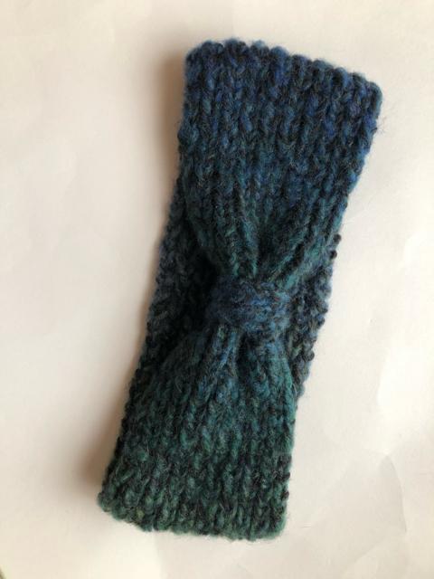 ハンドメイド ターバン グリーン ブルー ブラック グラデーション SM2好き < 女性ファッション  ハンドメイド ターバン グリーン ブルー ブラック グラデーション SM2好き < 女性ファッションの